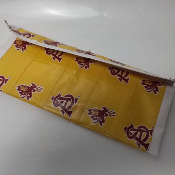 ASU ARIZONA STATE UNIVERSITY DUCT TAPE WOMENS WALLET FULLY FUNCTIONAL - Picture 2 of 4